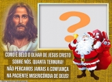 Foto Moldura GrÃ¡tis Papai Noel Adorando Jesus