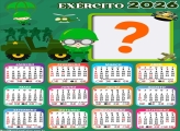 Calendário 2026 Exército Tema Infantil Colagem Online