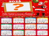 Calendário 2026 Papai Noel Coca Cola Foto Montagem