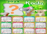 Calendário 2024 Koala Colocar Foto Grátis