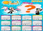 Calendário 2026 Minnie Pool Party Criar Montagem