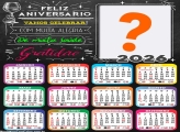 Foto em Calendário 2026 Feliz Aniversário Gratidão Online