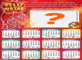 Calendário 2026 Feliz Natal Deus Proteja Nossas Famílias Fazer Colagem Grátis
