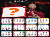 Calendário 2026 Mulan Colar Foto Online