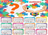 Calendário 2026 Autismo Tema Colar Foto Online