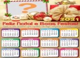 Colagem de Foto Feliz Natal Calendário 2021