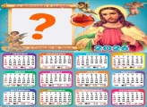 Calendário 2026 Sagrado Coração de Jesus Montar Foto Grátis