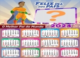 Moldura com Montagem de Foto Calendário 2024 Pai Héroi