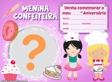 Convite Menina Confeiteira