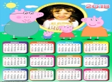 Calendário 2018 Peppa Pig Família 