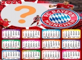 Calendário 2024 Bayern Munchen Futebol Editar Online Grátis