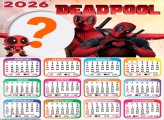 Calendário 2026 Deadpool Emoldurar Foto Online