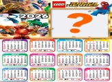 Calendário 2026 Lego Super Heroes Colagem Online