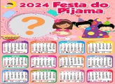 Calendário 2024 Colar Foto Infantil Festa do Pijama