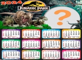 Calendário 2024 Jurassic Park Colagem Foto Montagem