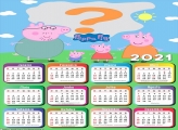 Imprimir Calendário 2021 Peppa Pig Família