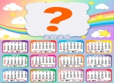 Calendário 2026 Arco Íris Montagem de Foto