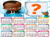 Calendário 2025 Poderoso Chefinho Moreno Colagem de Foto Afro