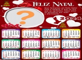 Calendário 2024 Feliz Natal Apaixonado para FotoMontagem