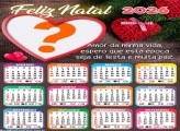 Calendário 2026 Feliz Natal Romântico Frase de Amor Criar Montagem