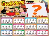 Calendário 2026 Personagens Chaves Desenho Foto Colagem