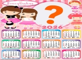 Calendário 2026 Bonequinhas Colar Foto Online