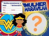 Convite Mulher Maravilha Morena