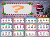 Calendário 2024 Papai Noel na Escada Criar Montagem