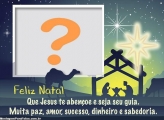 Montar Grátis Moldura Feliz Natal Jesus te Abençoe