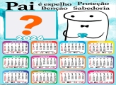 Calendário 2026 Pai é Espelho Bentô Flork Emoldurar Foto Online