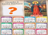 Calendário 2026 Santa Bárbara Foto Montagem