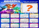 Calendário 2026 Dragões Equipe de Resgate Dia de festa em Huttsgalor Montar Foto Grátis