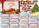 Calendário 2022 Feliz Natal Mickey e Minnie para Imprimir