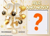 2025 Réveillon Feliz Ano Novo Moldura PNG