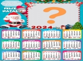 Calendário 2024 Papai Noel Baby Colagem Online de Imagem