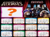 Calendário 2026 A Família Addams Montagem Grátis