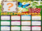 Montagem Calendário 2021 Feliz Primavera