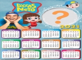 Calendário 2021 Gi e Luccas Neto Colagem de Foto