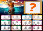 Calendário 2026 Feliz Natal Poder de Deus Montagem de Foto