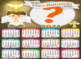 Foto em Calendário 2026 Meu Batizado para Meninos Online
