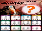 Calendário 2026 Avatar A Lenda de Aang Juntar Foto Online