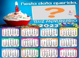 Calendário 2023 de Feliz Aniversário Foto Grátis Online