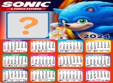 Calendário 2024 Sonic Moldura com Montagem de Foto