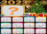 Calendário 2023 Árvore Natalina Feliz Natal Colagem Online