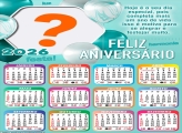 Calendário 2026 com Mensagem de Feliz Aniversário Colar Foto Online