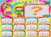 Colar Foto Grátis Calendário 2023 Hippie Infantil