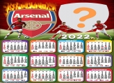 Calendário 2022 Arsenal Foto Moldura Grátis