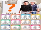 Calendário 2026 Guilherme e Santiago Foto Moldura