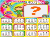 Foto em Calendário 2026 Hippie Infantil Online