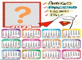 Calendário 2024 Amigo Parceiro Herói Pai Bentô Flork